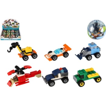 Teddies Stavebnice - Dopravní prostředek - 6 cm v kouli
