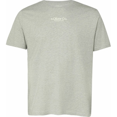 s.Oliver pánské volnočasové triko RL BIG SIZE T-SHIRT Šedá Bílá