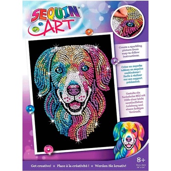 KSG Crafts Творчески комплект KSG Crafts - Изкуство с пайети, Лабрадор Ретривър (2103)