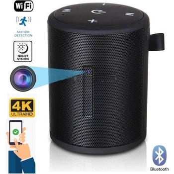 4K kamera v reproduktore s bluetooth - skrytá špionážna kamera s WiFi + detekcia pohybu