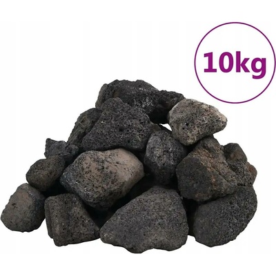 VidaXL Sopečná hornina černá 5-8 cm 10 kg