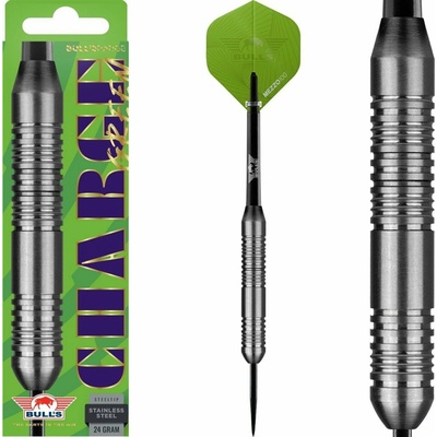 Bull's NL Šípky Steel Charge - Green - Stainless Steel - 24g