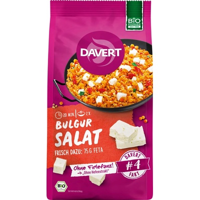 Davert Bulgurový salát s červenou čočkou BIO instantní směs 170 g