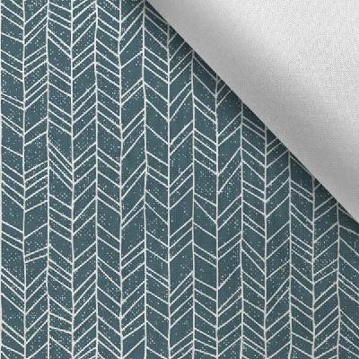 Takoy Nepromokavý polyester s potiskem TD / NS jednoduché čáry petrolejové