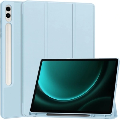 Vsechnonamobil 66585 LEATHER Zaklápací kryt Samsung Galaxy Tab S9 FE+ modrý