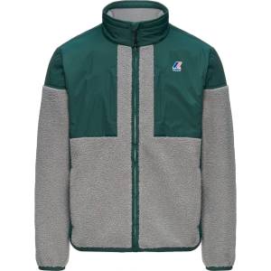 K-Way Мъжко поларено яке K-way Sixte 4.0 Orsetto Fleece jacket - Green Dark Jungle / Grey Frost (005-6732-0211)
