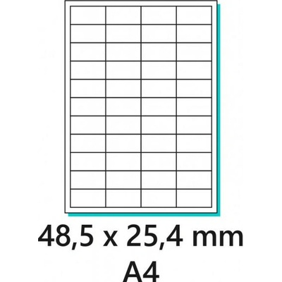 EkoToner etikety Samolepiace 48,5x25,4/100 listov A4 biela