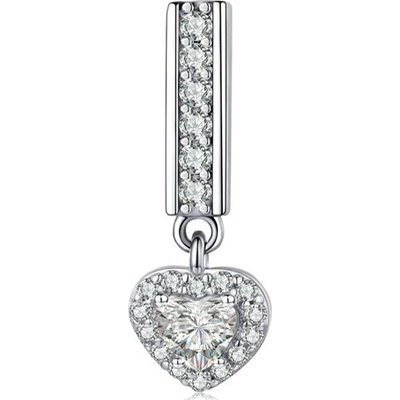 P&J Jewellery Stříbrný visací klip Reflexions Třpytivá láska RFCH3