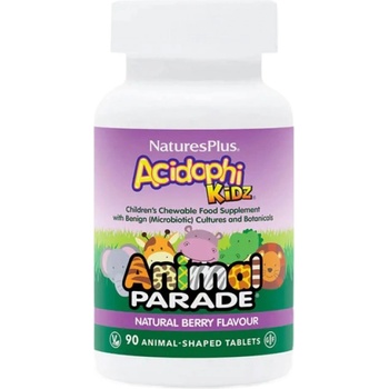 Animal Parade AcidophiKidz | with 1 Billion Active Cells [90 Дъвчащи таблетки] Горски плодове
