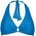 Lidea Дамско бикини горнище Lidea Women's Linear Code Halter Bikini Top - Wave Blue - размер 40 (150-6302-0113)