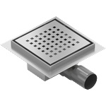 Mexen Flat-Q M08 квадратен подов сифон 12 x 12 см, инокс - 1010512 (1010512)