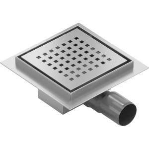 Mexen Flat-Q M08 квадратен подов сифон 12 x 12 см, инокс - 1010512 (1010512)