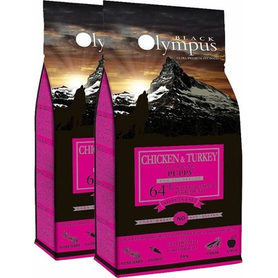 Black Olympus Puppy Chicken & Brown Rice 2 x 12 kg
