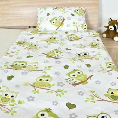 Praktik bavlna obliečky NORA 601E sovičky 70x90 140x200