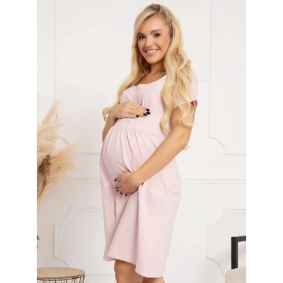 Mateřská noční košile Laura Dust Pink – Zboží Dáma