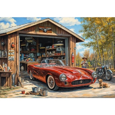 Dino - Puzzle Jaguar in the garage 300 XL - 300 piese