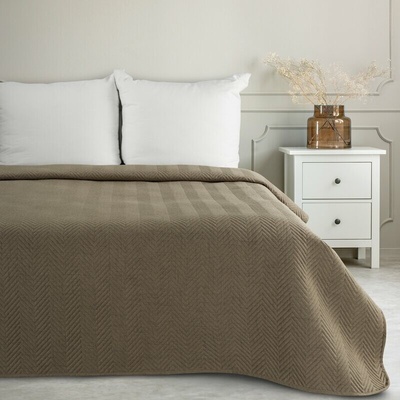 Takoy PREMIUM Prehoz LEN z tkaniny s ľanovou štruktúrou 220x240 cm prešívaný do vzoru rybej kosti-HF-453042 220 x 240 cm