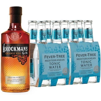 Brockmans Orange Kiss 40,0% 0,7 l & Fever Tree Mediterranean Tonic 8 x 0,2 l (set)