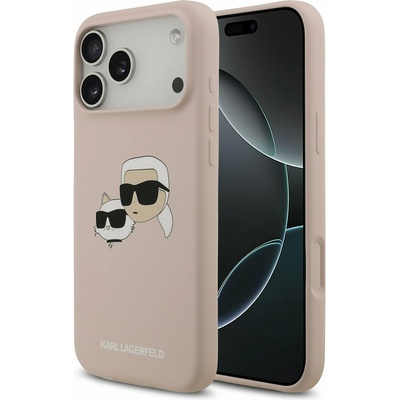 KARL LAGERFELD Liquid Silicone Double Heads MagSafe Задний Чехол за iPhone 17 Pro Max Pink Karl Lagerfeld | Rozov | ЖЕНИ | UNI