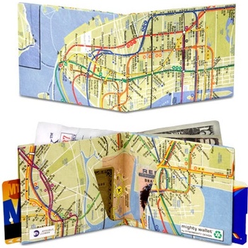 Dynomighty Papírová peněženka NYC mapa metra