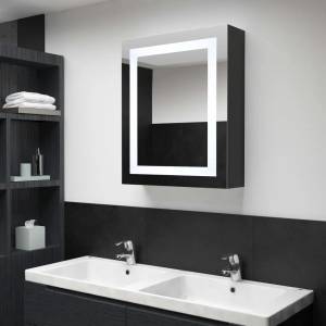 vidaXL LED шкаф с огледало за баня, 50x13x70 см (325543)