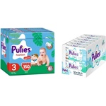 pufies Пелени гащи Pufies Fashion - Midi, размер 3, 150 броя, 6-11 kg, Multipack + мокри кърпички, 12 х 64 броя (70000090+54000197) - ozone