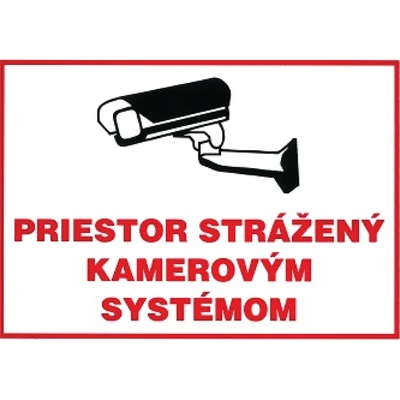 PHT a.s. Tabuľka Priestor strážený kamerovým systémom