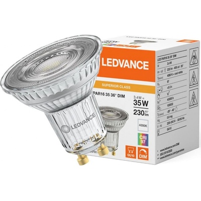 LEDVANCE LED žárovka LED GU10 3,4W = 35W 230lm 4000K Neutrální bílá 36° CRI97 stmívatelné