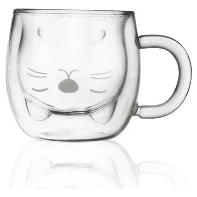 Orion Hrnček dvojstenné sklo Mačka 300 ml