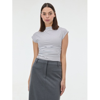 Orsay Бяла раирана дамска тениска с къс ръкав ORSAY Orsay | Byal | ЖЕНИ | 34