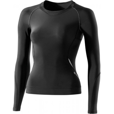 Skins A400 Womens Black/Silver Top Long Sleeve