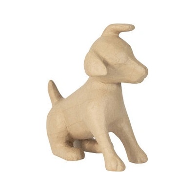 décopatch Kartonový předmět L sedící pes Jack Russel 33x15x35cm