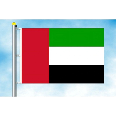 LIBEA, s.r.o. Vlajka Spojených arabských emirátů (SAE) Rozměr: 30×45 cm, Uchycení: Karabiny na stožár