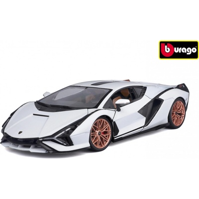 Bburago TOP Lamborghini Sián FKP 37 /Black bílá 1:18