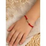 Kathryn' s Bracelets Златен Кръст за Дете с нежен Червен Конец (ДГК1)