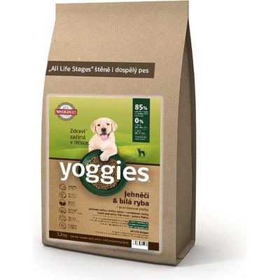 Yoggies minigranule lisované za studena s probiotiky Jehněčí maso & bílá ryba 1,2 kg