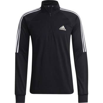 Adidas Мъжко горнище с цип Adidas Sereno Long Sleeve Zip Top Mens - Black/White