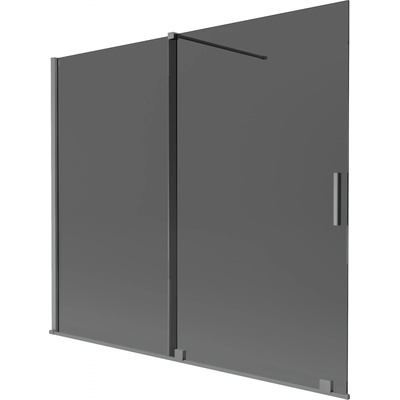 Mexen Velar параван за вана с 2 крила, плъзгащ се 180 x 150 см, графит, gun metal - 896-180-000-41-95 (896-180-000-41-95)