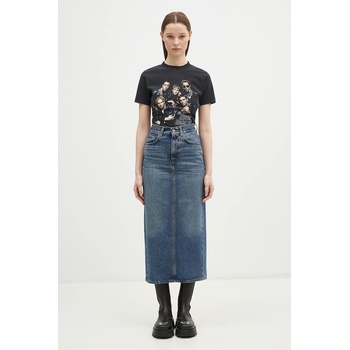Fiorucci Памучна дънкова пола Fiorucci Denim Midi (W01FPDSK176DN01DN02)