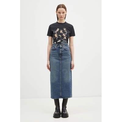 Fiorucci Памучна дънкова пола Fiorucci Denim Midi (W01FPDSK176DN01DN02)