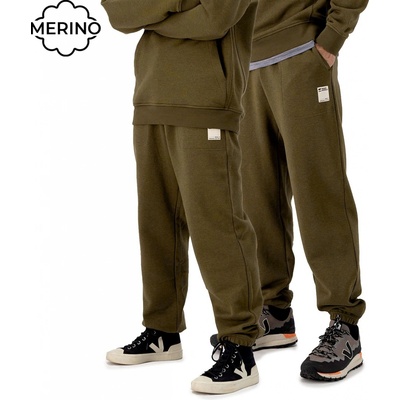 Mons Royale VERDANT MERINO COTTON Sweatpants dark olive