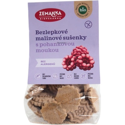 Biopekárna Zemanka BZL06 Bezlepkové pohankovo-malinové bio sušenky 100 g