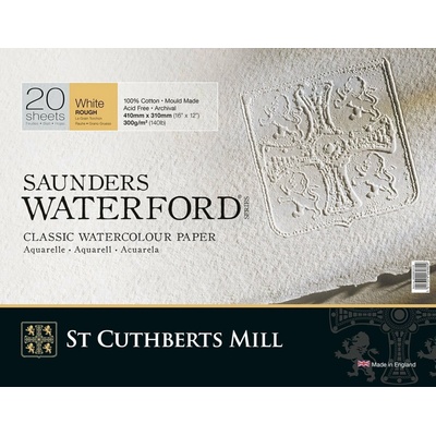 St Cuthberts Mill Saunders Waterford Rough Skicár 41 x 31 cm 300 g White
