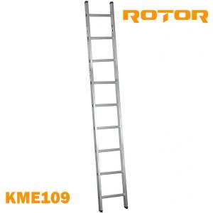 ROTOR Стълба алуминиева, 1x9 стъпала, 2.43 м, ROTOR KME109 (KME109)