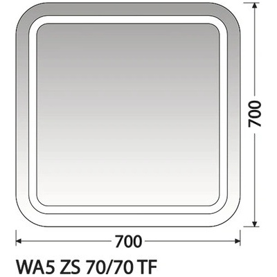 Intedoor Wave 70 x 70 cm WA5 ZS 70/70 TF