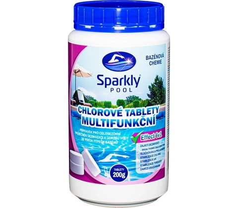 Sparkly POOL Chlorové tablety multifunkční 6v1 MAXI 1 kg