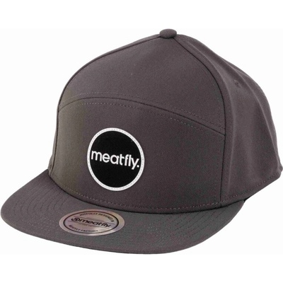 Meatfly Yuto 6 Panel Snapback šedá
