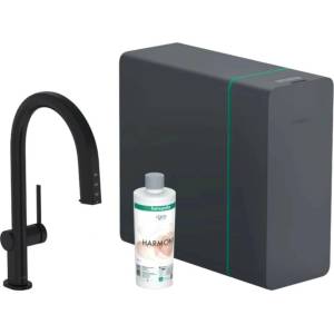 Hansgrohe Aquittura Select M91 SodaSystem 210 sBox комплект за смесител, матово черно, с 1 струя (76836670)