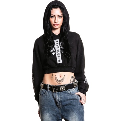 AFFLICTION дамски суитшърт (топ) affliction - free mind crop - awv29152-bkhl