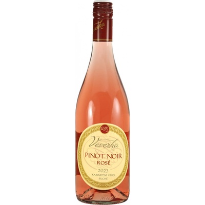 Veverka Pinot Noir rosé pozdní sběr Šatrapky 2023 11% 0,75 l (čistá fľaša)